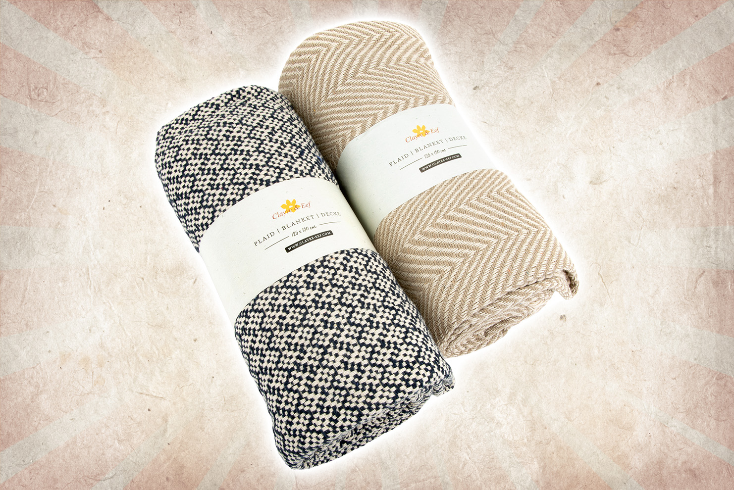 Plaid-Decken aus 100% Baumwolle